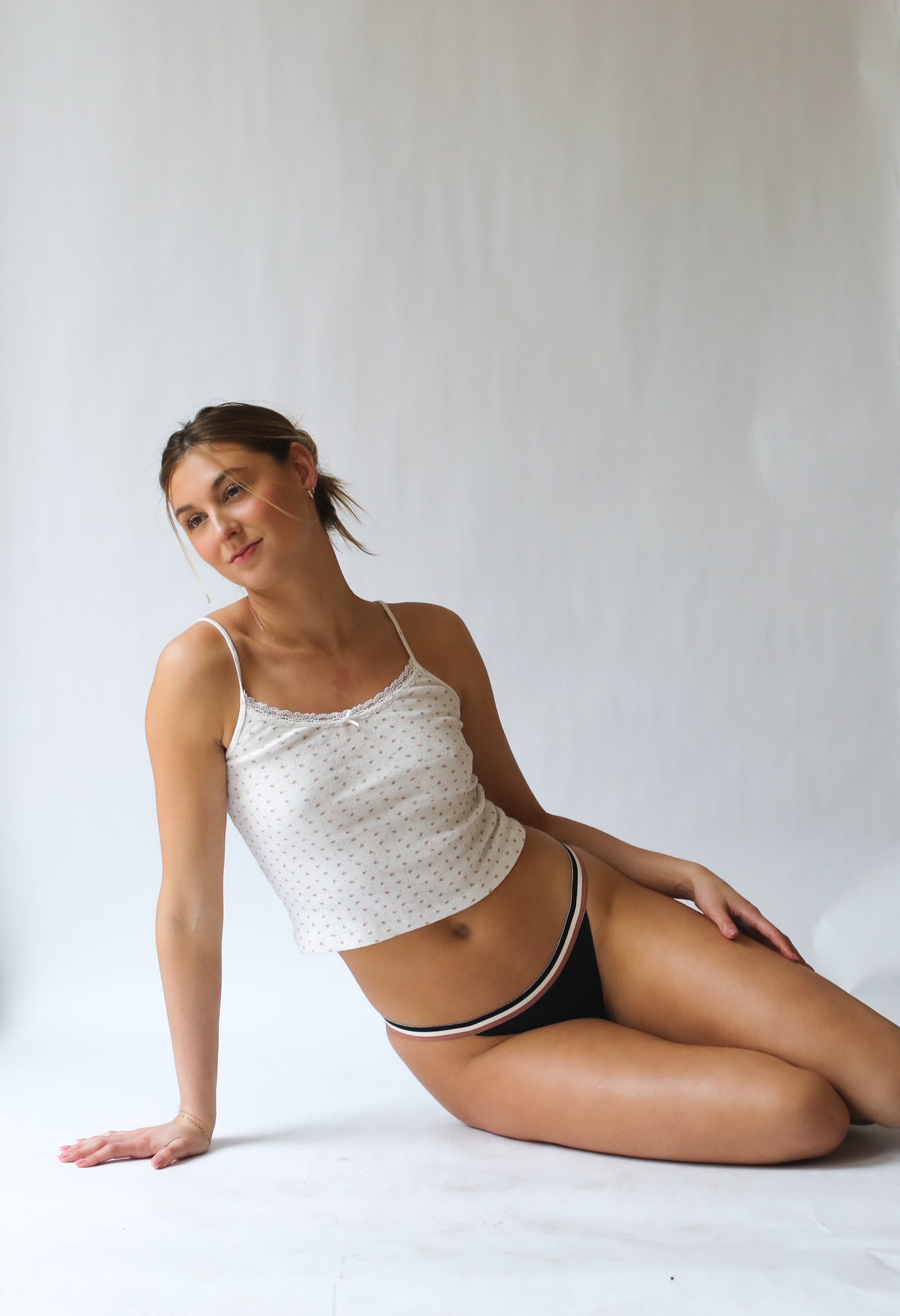 Leak Proof Period Underwear Bikini With Striped Elastic Waistband by PURE ROSY